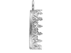 Sterling Silver Oval Filigree Bezel Cup 14mm X 10mm
