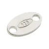 Sterling Silver Oval Hallmark Tag Pack of 10, Stamped 925