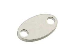 Sterling Silver Oval Hallmark Tag Pack of 10, Stamped 925