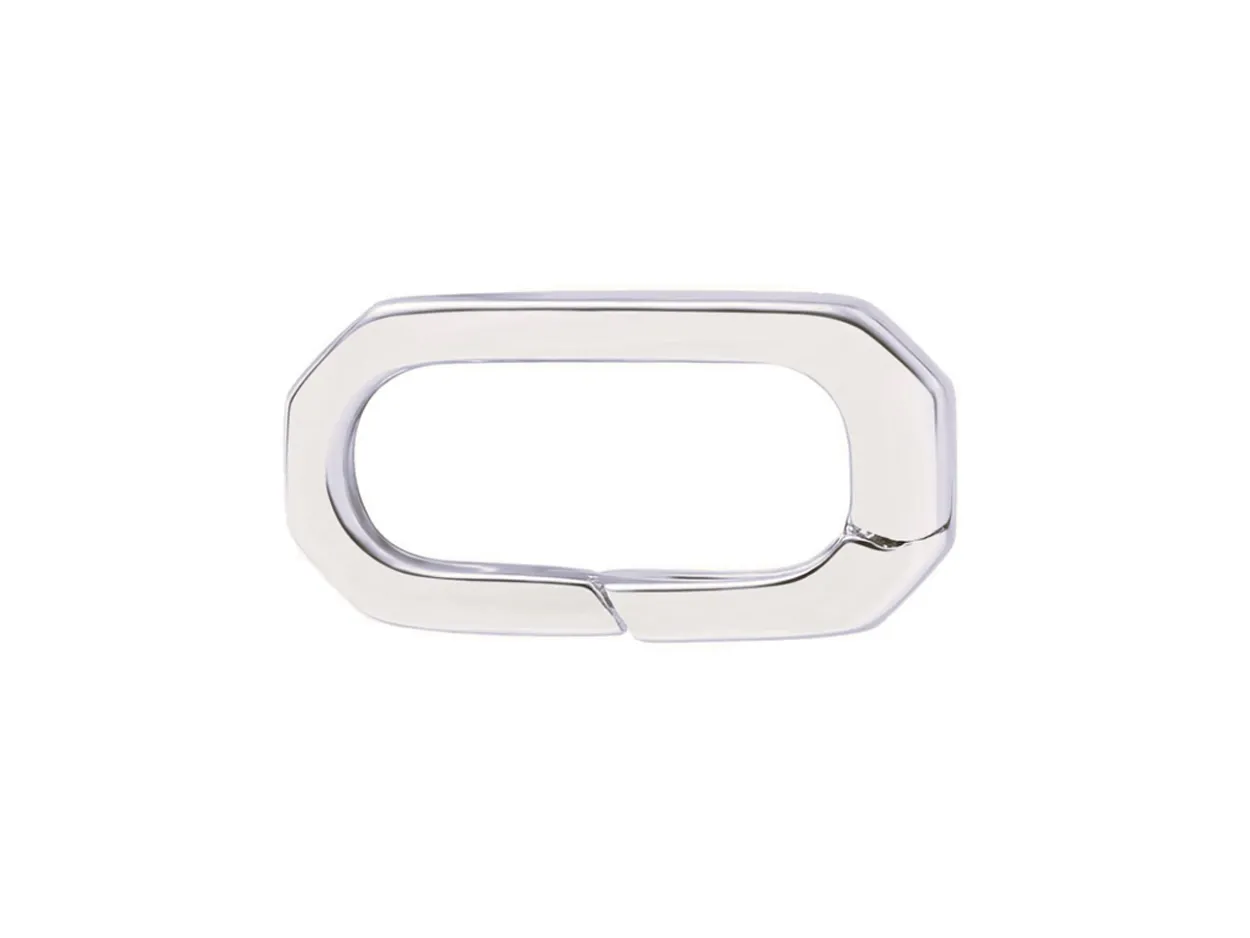 Sterling Silver Oval Spring Gate Clasp 6x12mm