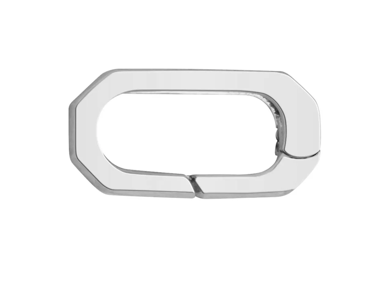 Sterling Silver Oval Spring Gate Clasp 6x12mm