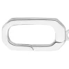 Sterling Silver Oval Spring Gate Clasp With Ring 6x12mm
