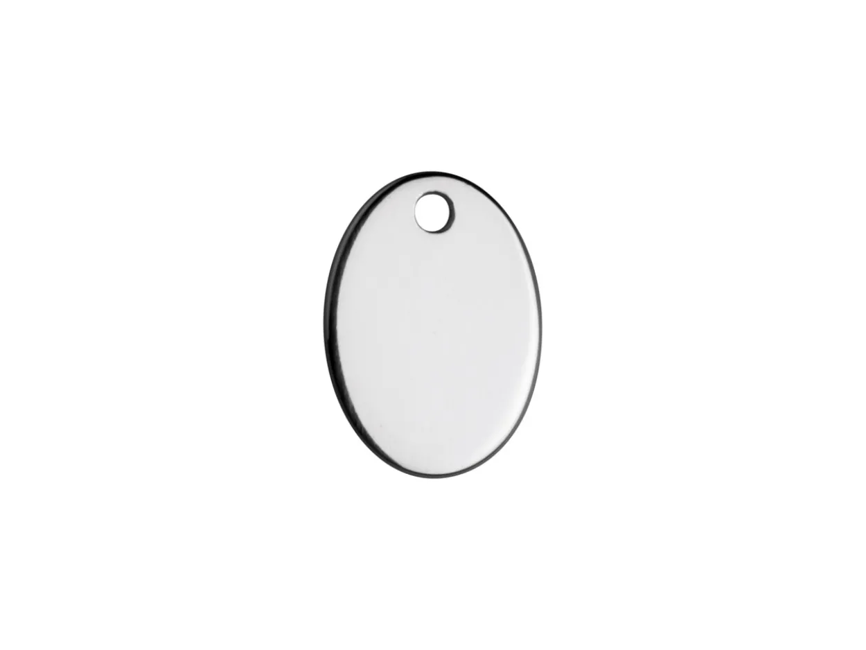 Sterling Silver Oval 12x8mm Stamping Blank Pack of 5