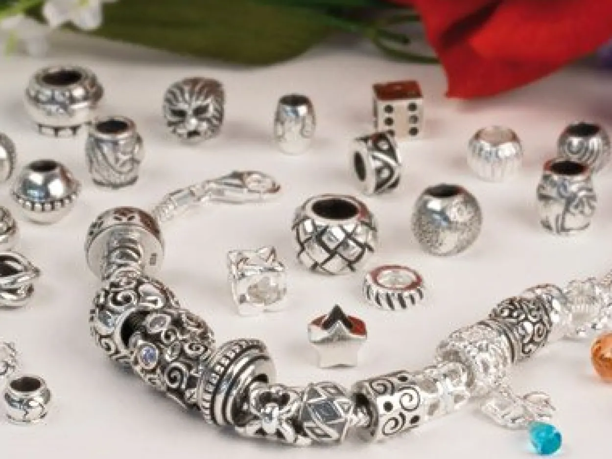Sterling Silver Oxidised Bumps With Loop Charm Bead