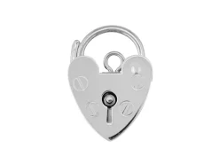 Sterling Silver Padlock Plain 9mm