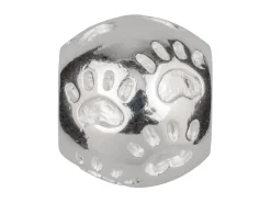 Sterling Silver Paw Print Charm Bead