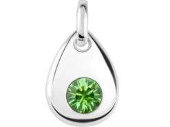Sterling Silver Pendant August Birthstone 4mm Peridot Crystal