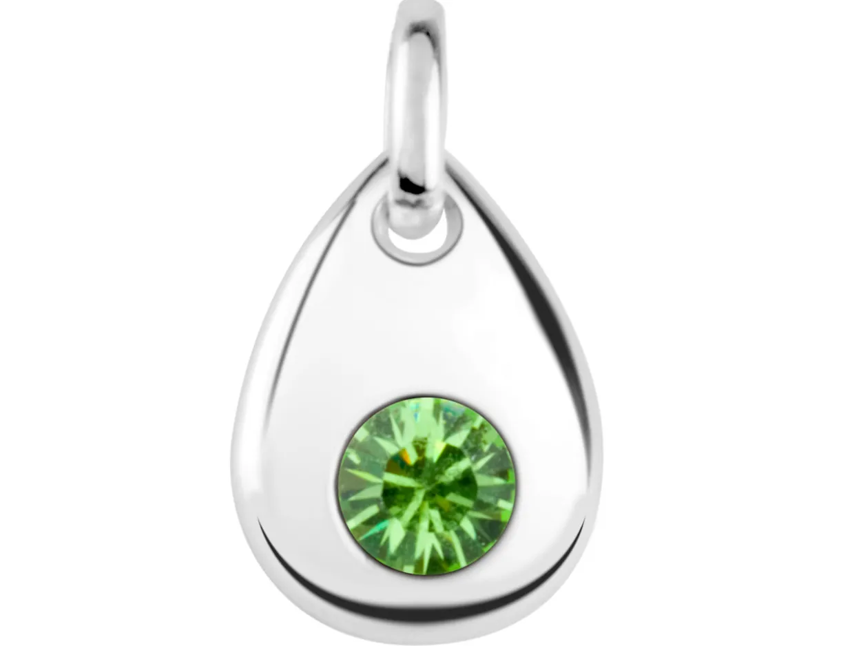 Sterling Silver Pendant August Birthstone 4mm Peridot Crystal