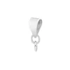 Sterling Silver Pendant Bail With 2 Closed Rings