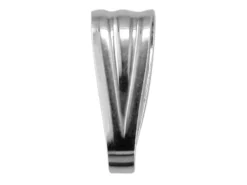 Sterling Silver Pendant Bails, Pack of 10 Fluted, Medium