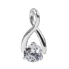 Sterling Silver Pendant Cubic Zirconia Twist