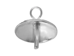 Sterling Silver Pendant Cups 3mm, Pack of 10, 645