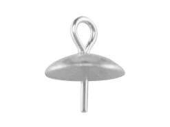 Sterling Silver Pendant Cups 5mm, Pack of 10, 645