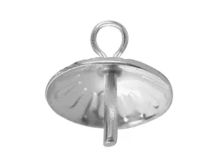 Sterling Silver Pendant Cups 5mm, Pack of 10, 645