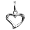 Sterling Silver Pendant Open Heart Design And Oval Jump Ring