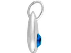 Sterling Silver Pendant September Birthstone 4mm Sapphire Crystal