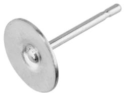 Sterling Silver Pin And Flat Disc, Pack of 10 5mm