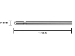 Sterling Silver Pin 11.1mm X 0.8mm, Pack of 20, 7/16