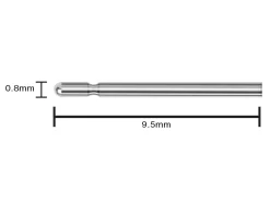 Sterling Silver Pin 9.5mm X 0.8mm, Pack of 20, 111, 3/8