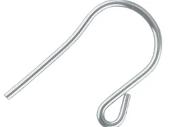 Sterling Silver Plain Earring Hook Wire, Pack of 6, Style Ref 354