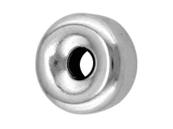 Sterling Silver Plain Flat 4mm 2 Hole Beads Pack of 10