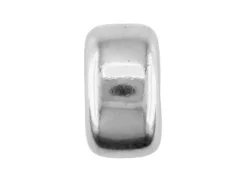 Sterling Silver Plain Flat 4mm 2 Hole Beads Pack of 10