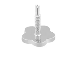 Sterling Silver Plain Flower Labret Post 4mm