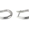 Sterling Silver Plain Hinged Hoop Earrings