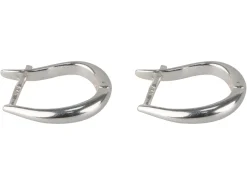 Sterling Silver Plain Hinged Hoop Earrings