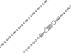 Sterling Silver Plated 2.5mm Ball Chain 18"/45cm Unhallmarked