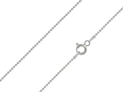 Sterling Silver Plated 1.2mm Ball Chain 18"/45cm Unhallmarked