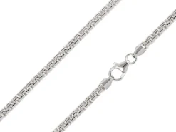Sterling Silver Plated 3.5mm Box Chain 18"/45cm Unhallmarked