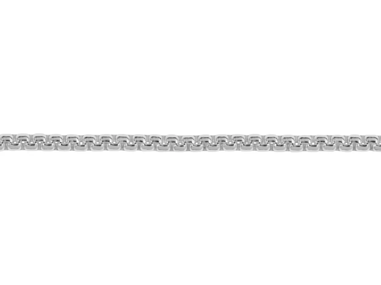 Sterling Silver Plated 1.5mm Box Chain 18"/45cm Unhallmarked