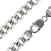 Sterling Silver Plated 9.3mm Diamond Cut Curb Chain 18"/45cm Unhallmarked