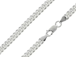 Sterling Silver Plated 5.7mm Diamond Cut Tight Curb Chain 18"/45cm Unhallmarked
