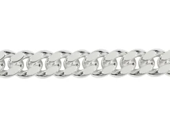 Sterling Silver Plated 5.7mm Diamond Cut Tight Curb Chain 18