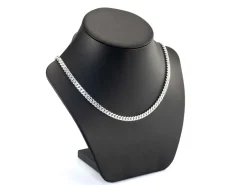 Sterling Silver Plated 5.7mm Diamond Cut Tight Curb Chain 18