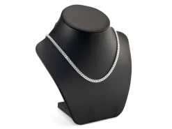 Sterling Silver Plated 4.9mm Diamond Cut Tight Curb Chain 18
