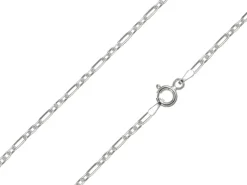 Sterling Silver Plated 2.0mm Diamond Cut Figaro Chain 18"/45cm Unhallmarked