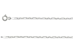 Sterling Silver Plated 2.0mm Diamond Cut Figaro Chain 18"/45cm Unhallmarked