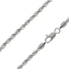 Sterling Silver Plated 3.0mm Diamond Cut Rope Chain 18"/45cm Unhallmarked