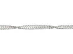 Sterling Silver Plated 2.8mm Diamond Cut Singapore Chain 18