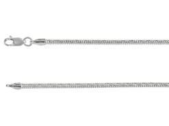 Sterling Silver Plated 2.8mm Diamond Cut Round Snake Chain 18"/45cm Unhallmarked