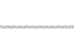 Sterling Silver Plated 1.4mm Diamond Cut Oval Trace Chain 18