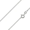Sterling Silver Plated 1.4mm Flat Filed Curb Chain 18"/45cm Unhallmarked