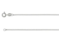 Sterling Silver Plated 1.4mm Flat Filed Curb Chain 18"/45cm Unhallmarked