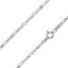 Sterling Silver Plated 2.7mm Flat Filed Figaro Chain 18"/45cm Unhallmarked