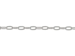 Sterling Silver Plated 1.8mm Flat Filed Oval Trace Chain 18