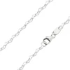 Sterling Silver Plated 2.8mm Heart Shaped Link Chain 18"/45cm Unhallmarked