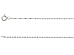 Sterling Silver Plated 1.5mm Oval Bead Chain 18"/45cm Unhallmarked